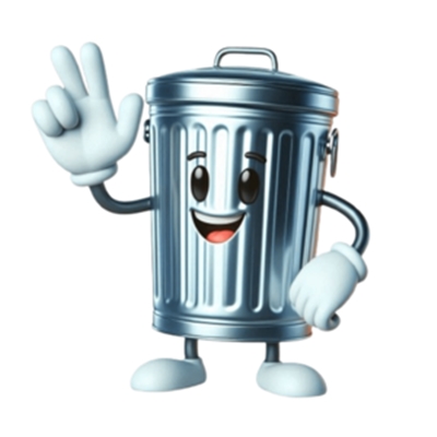 ゴミ箱のマスコットキャラクター