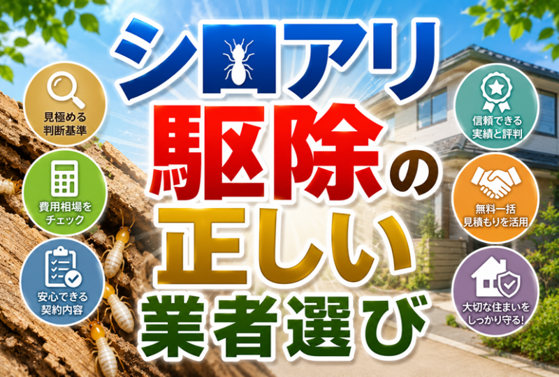 シロアリ駆除の正しい業者選び