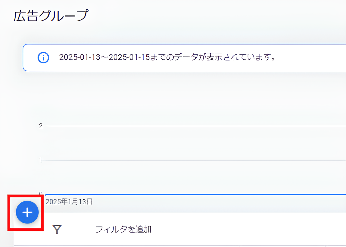 広告グループ画面
