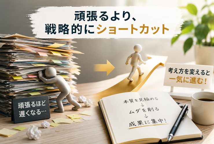 頑張るより、戦略的にショートカットするイメージ