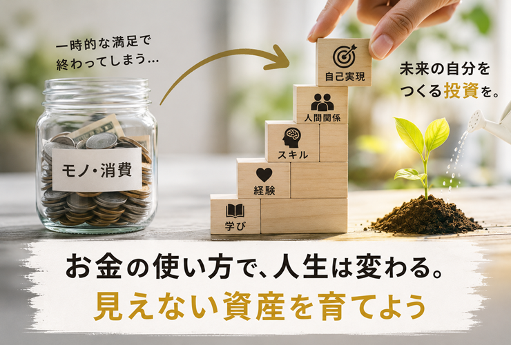 見えない資産を育てるイメージ