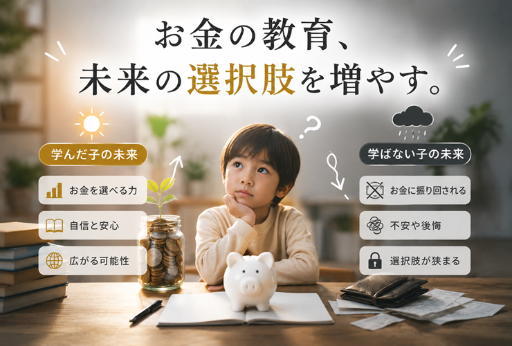 未来の選択肢を増やすお金の教育のイメージ