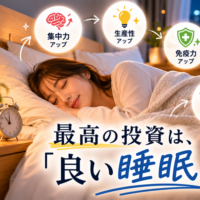良い睡眠が最高の投資であるイメージ