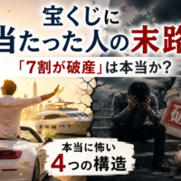 宝くじに当たった人の末路のイメージ