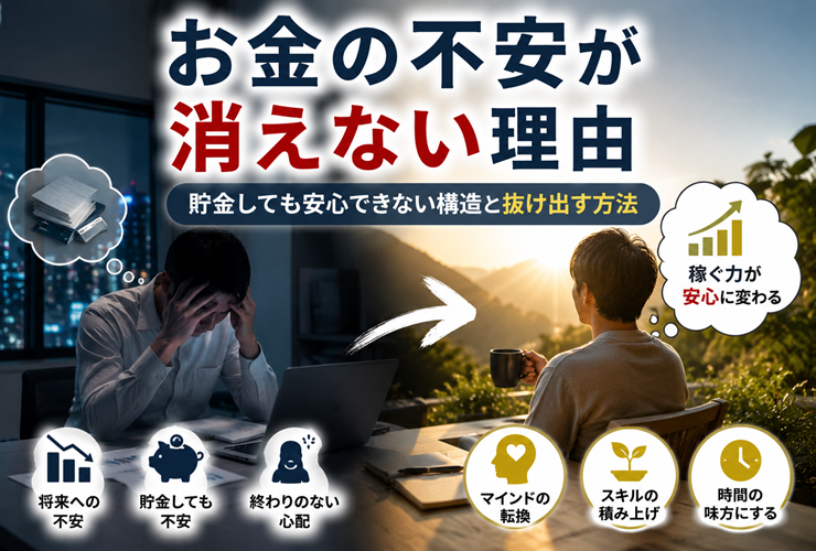 お金の不安が消えないイメージ