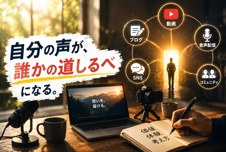 自分の声が誰かの道しるべになるイメージ