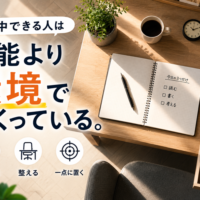 集中は才能ではなく環境でつくるイメージ