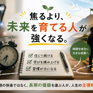 成功者が必ず持っている「長期思考」という視座｜「長く我慢する」ことではない