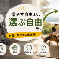 増やす自由ではなく選ぶ自由こそが幸福であるイメージ
