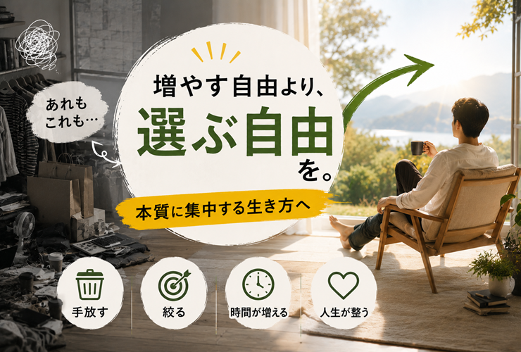 増やす自由ではなく選ぶ自由こそが幸福であるイメージ