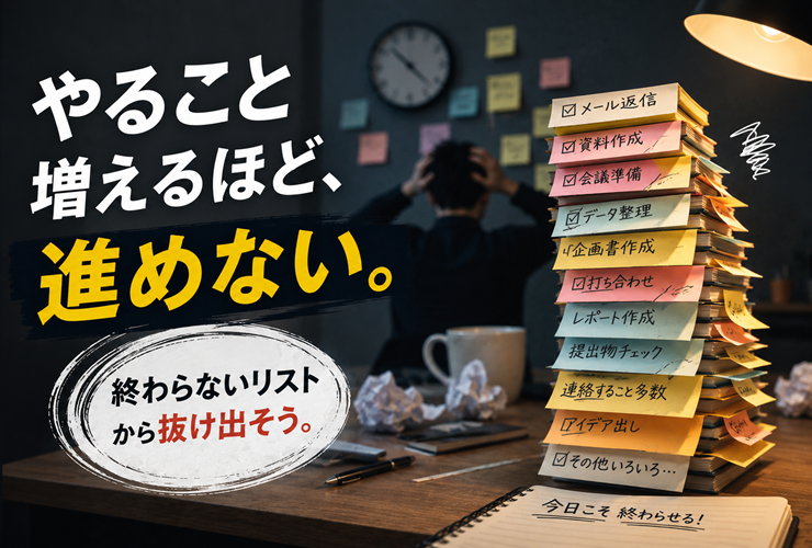 やること増えるほど進めないイメージ