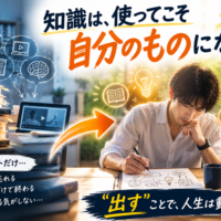 知識は使ってこそ自分のものになるイメージ