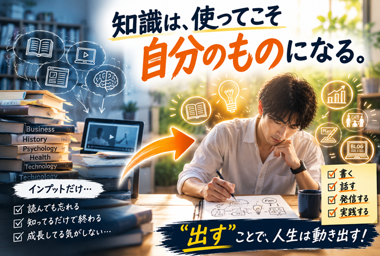 知識は使ってこそ自分のものになるイメージ