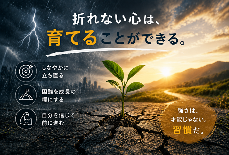 折れない心は育てることができるイメージ