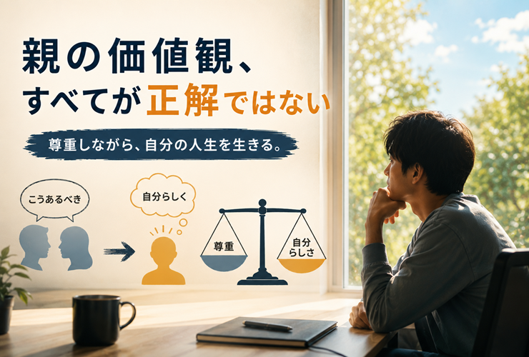 親の価値観も尊重しながら自分の人生を生きるイメージ
