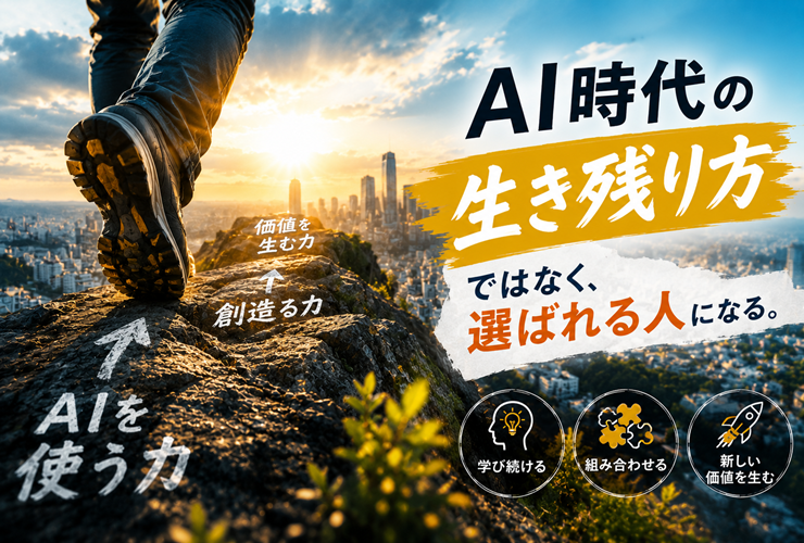 AI時代の生き残り方ではなく、選ばれる人になるイメージ