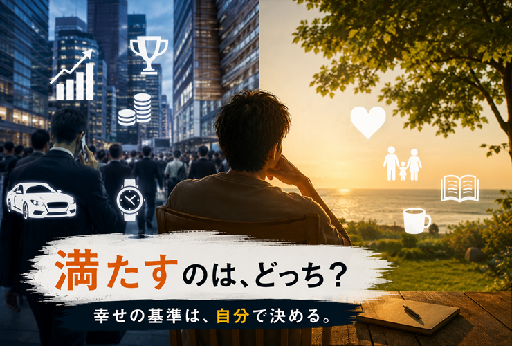 幸せの基準は自分で決めるイメージ