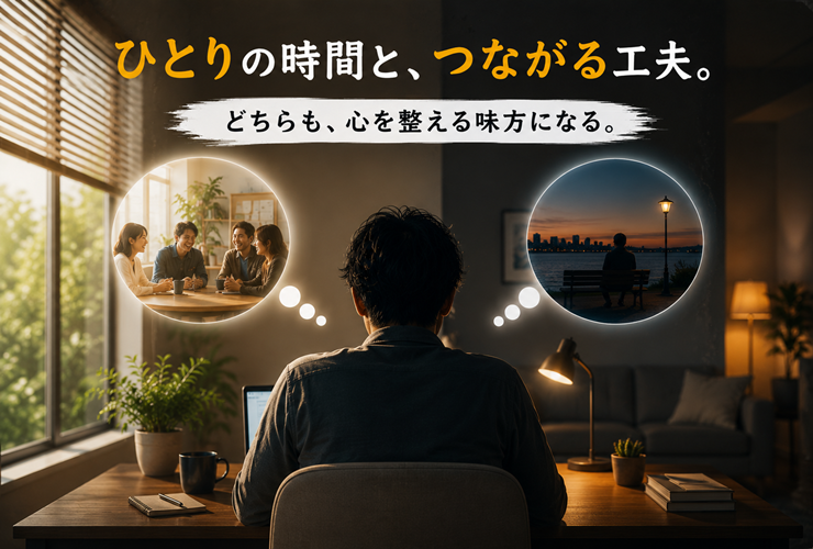 ひとりの時間とつながる工夫のイメージ
