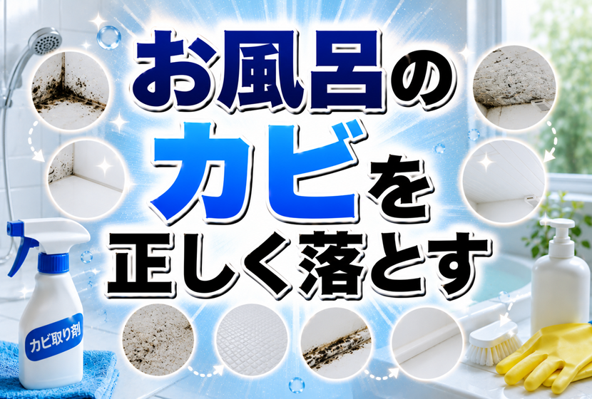 お風呂のカビを正しく落とす