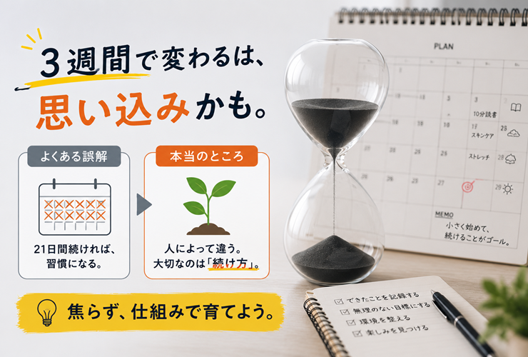 焦らず仕組みを育てるイメージ