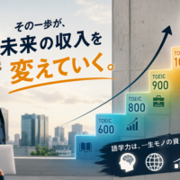 未来の収入を変えていく一歩一歩のイメージ
