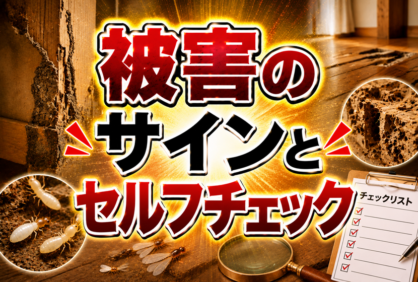 シロアリ被害のサインとセルフチェックリスト