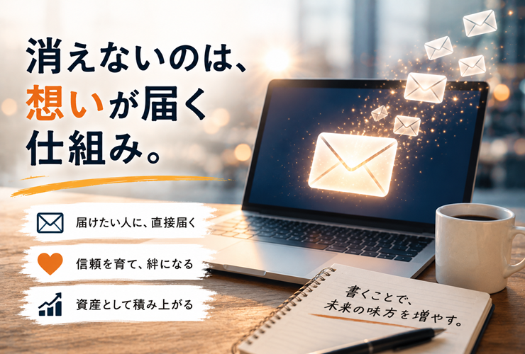 想いが届く仕組みは消えないイメージ