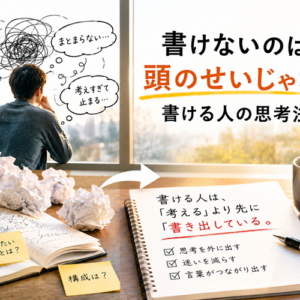 文章が書けない原因は「考えていない」だけ｜手が止まる人の解決法