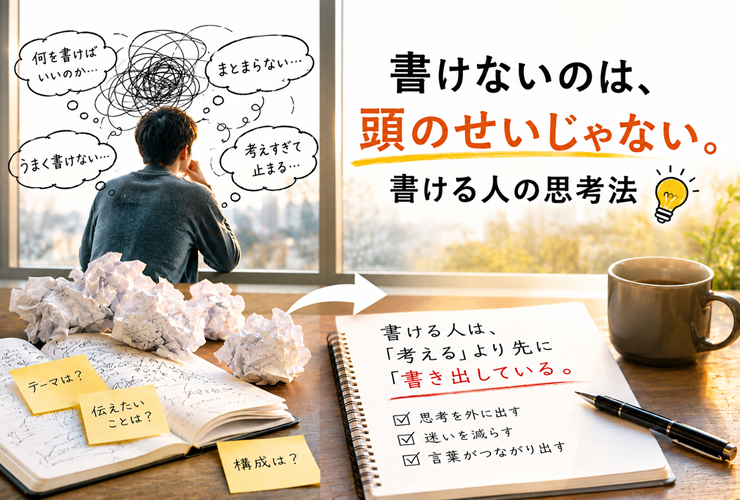 文章を書ける人の思考法のイメージ
