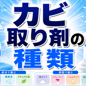 カビ取り剤の種類｜塩素系・酸素系・ジェル・泡・放置型の違い
