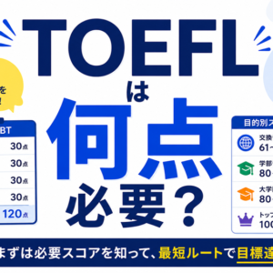 TOEFLは何点必要？留学・大学院のスコア目安一覧