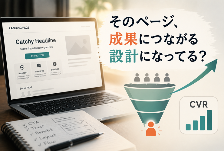 成果につながる設計になっているLPのイメージ