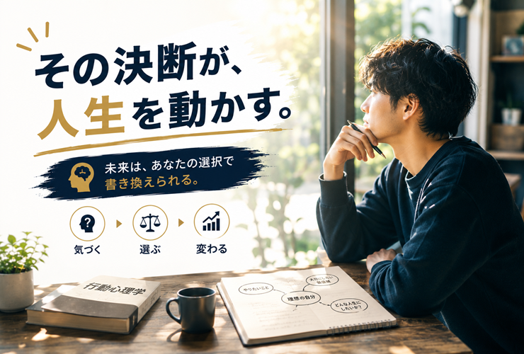 その決断が人生を動かすイメージ