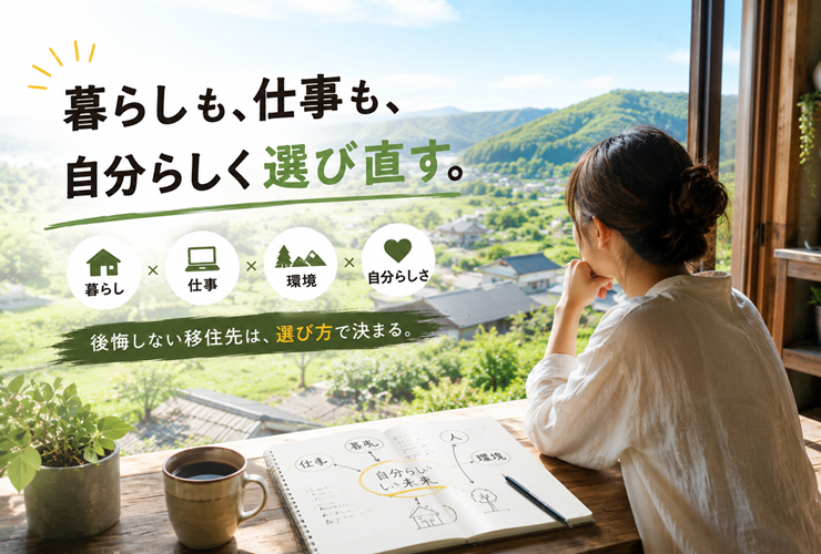 暮らしも仕事も自分らしく選びなおすイメージ