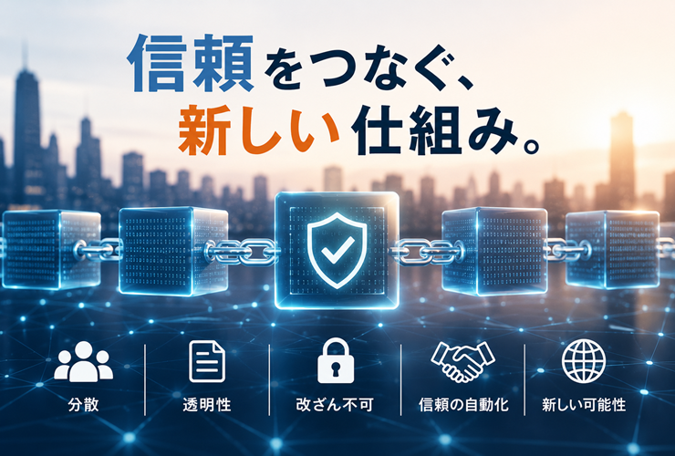 信頼をつなぐ新しい仕組みのイメージ