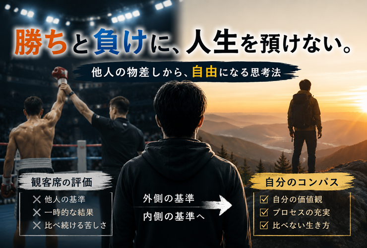他人の物差しから自由になる思考法のイメージ