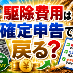 シロアリ駆除費用は確定申告で戻る？雑損控除・火災保険・補助金を解説