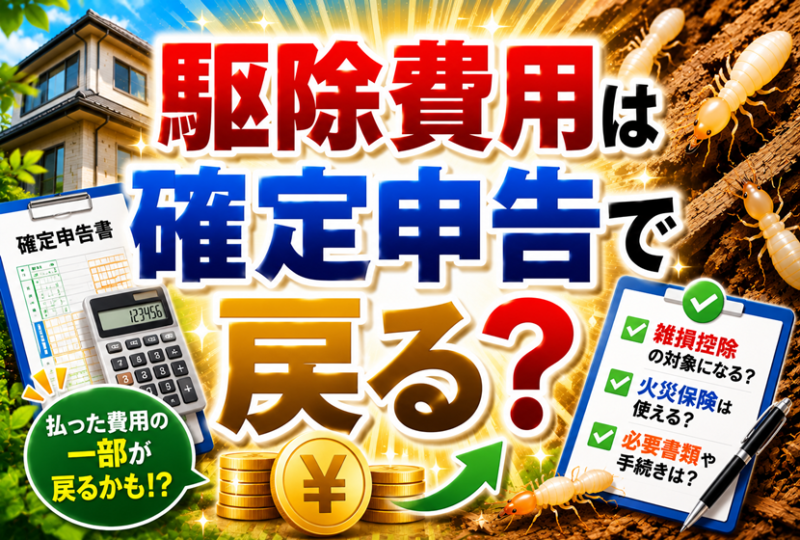 シロアリ駆除費用は確定申告で戻る？