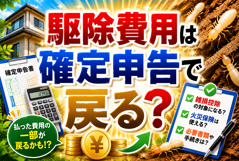 シロアリ駆除費用は確定申告で戻る？