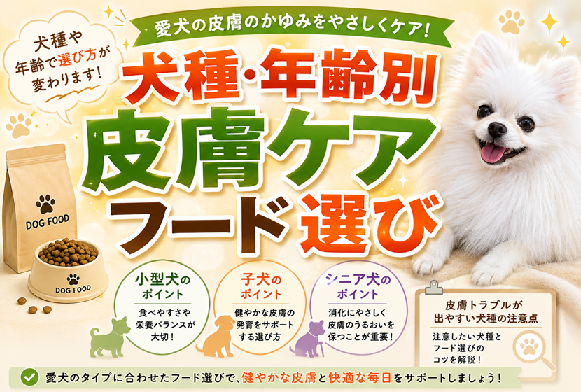 小型犬・子犬・シニア・年齢別の皮膚ケアフードの選び方