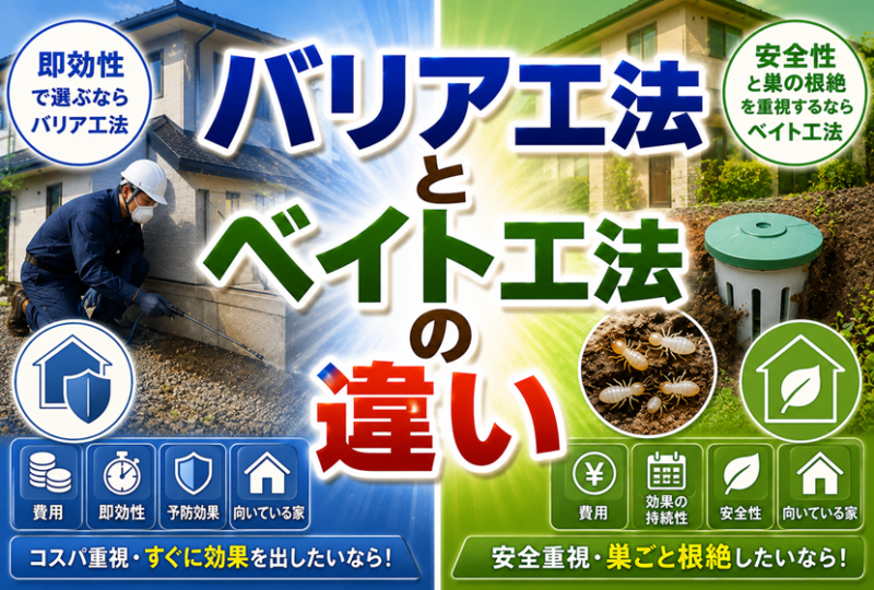 バリア工法とベイト工法の違い