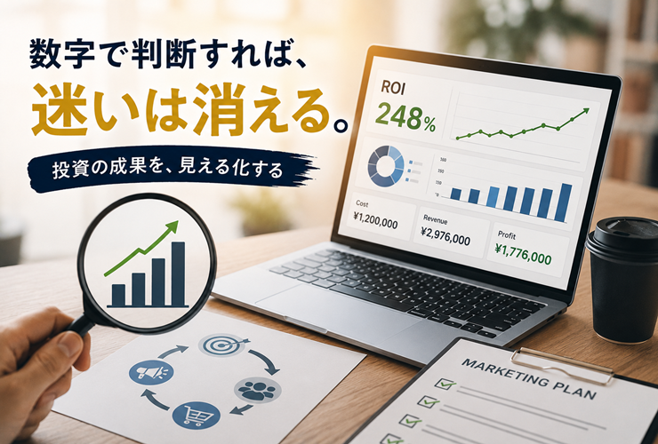 投資の成果を見える化するイメージ