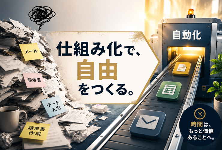 仕組み化で自由をつくるイメージ