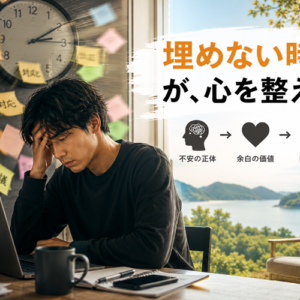 「忙しくないと不安」の正体｜予定を詰め込んでしまう心理と余白の取り戻し方