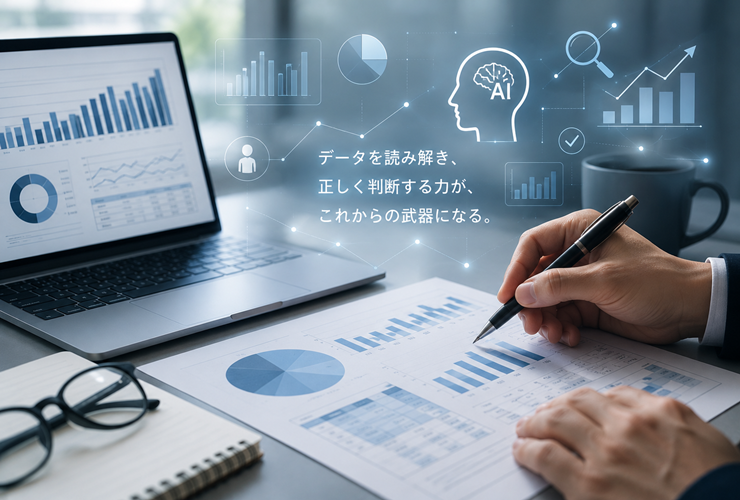 データを読み解き正しく判断する力がこれからの武器になるイメージ
