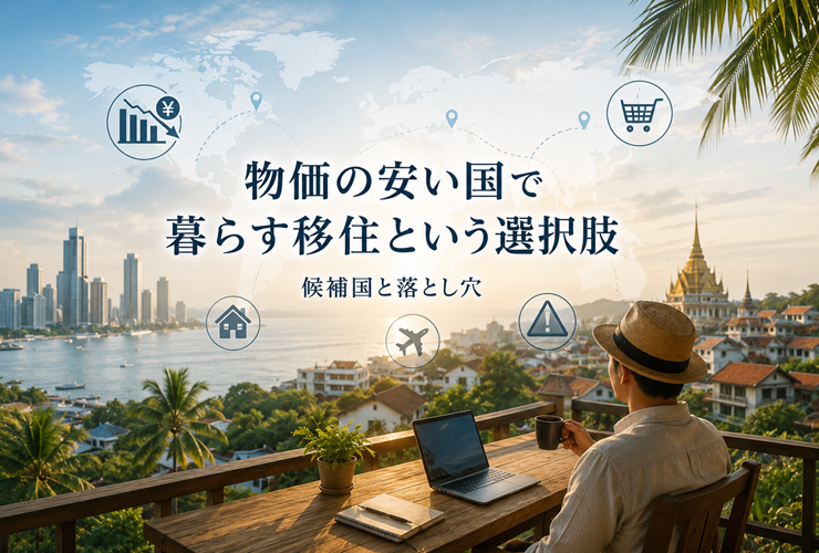 物価の安い国で暮らす移住のイメージ