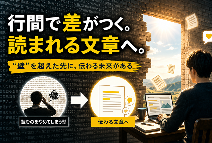 行間で差がつく読まれる文章のイメージ