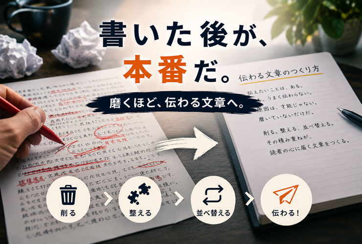 磨くほど伝わる文章になるイメージ