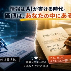 AI時代の文章の差別化｜AIっぽさを消し、人間にしか書けない文章へ