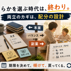 副業と本業の両立｜バランスが崩れたときの「2方向」の修正法